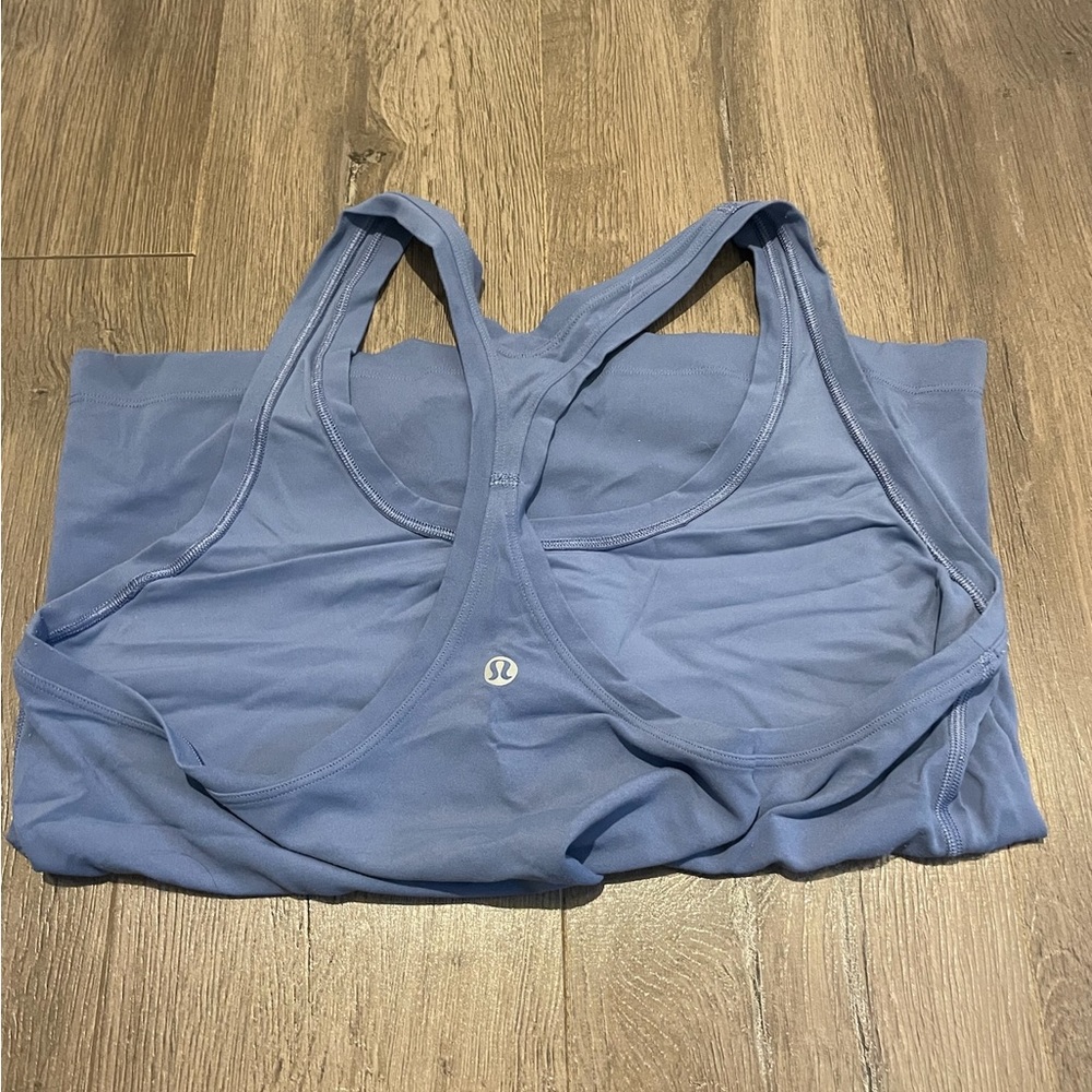 Lululemon Nulu blue  tank top, worn well, size 10